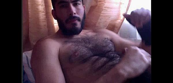  Cineabhot Mexican muscular wolf cum on face Chacal se viene en su cara y barba